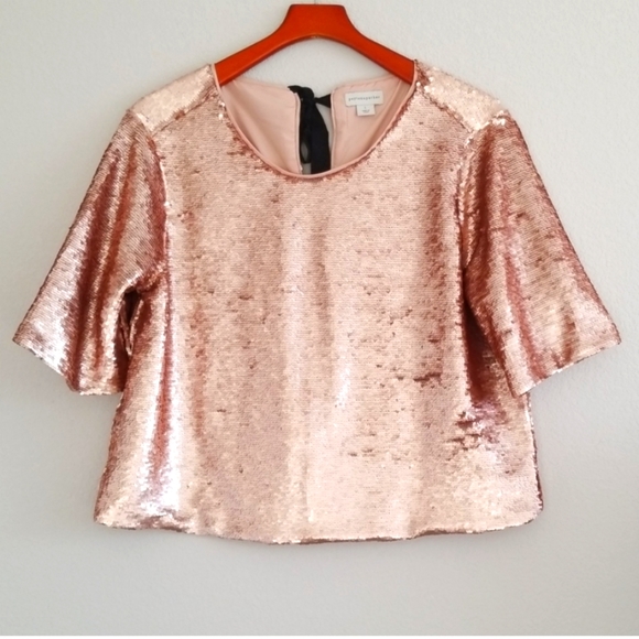 New with Tags Peyton & Parker Pink Sequined Top Size XS - Picture 2 of 6